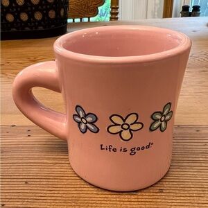 LIFE IS GOOD COFFEE MUG. RESTAURANT STYLED MUG. Art Deco
